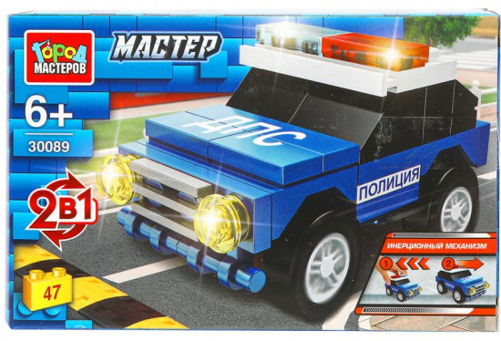 Конструктор 2 в 1 «Полицейская машина»