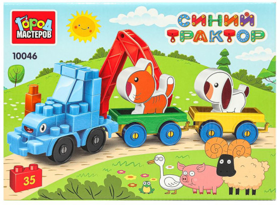 Конструктор «Синий Трактор и тележки с животными»