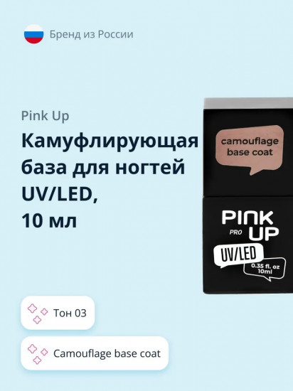 Покрытие для ногтей базовое камуфлирующее «Camouflage Base Coat», оттенок 03