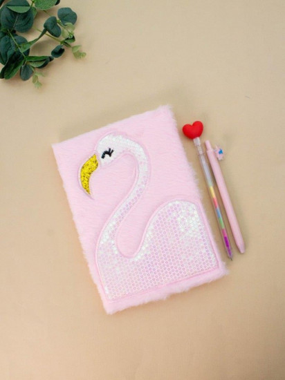 Блокнот плюшевый «Flamingo»