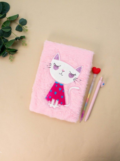 Блокнот плюшевый «Cat dress»