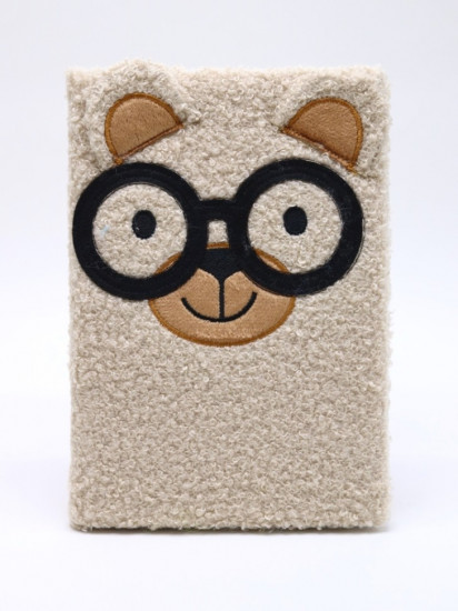 Блокнот плюшевый «Bear with glasses»