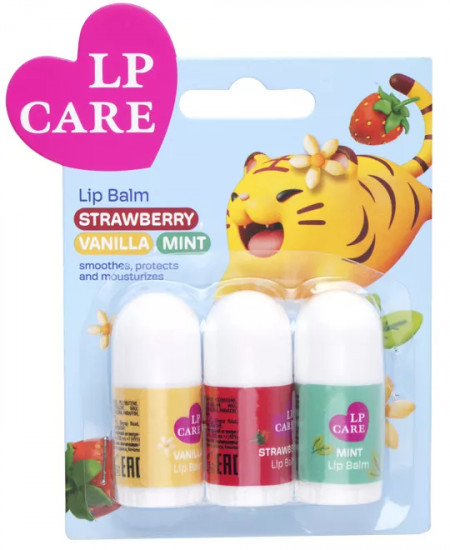 Набор бальзамов для губ «Strawberry, Vanilla, Mint»