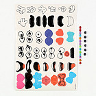 Наклейки для декорирования яиц на пасху «Цветные смайлики»