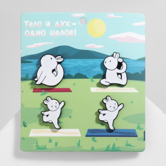 Набор значков «Зайчики»