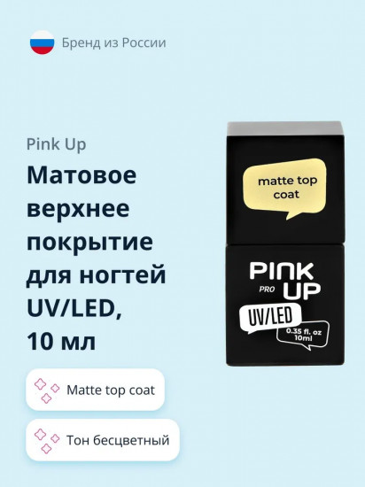 Покрытие для ногтей верхнее матовое UV/LED «Matte Top Coat», оттенок Бесцветный