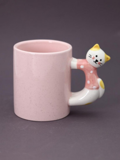 Кружка керамическая «Cat on the handle»