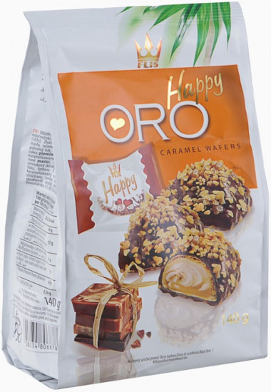 Конфеты вафельные с карамельным кремом «Happy Oro»