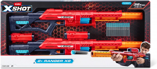 Набор бластеров с аксессуарами «X-Shot Ranger X8»
