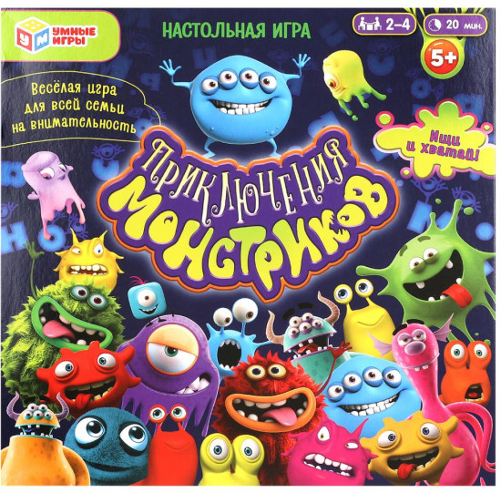 Настольная игра-квадрат «Приключения монстриков»