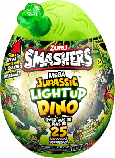 Набор-сюрприз с аксессуарами «Дино Яйцо. Smashers Mega Jurassic Light Up»