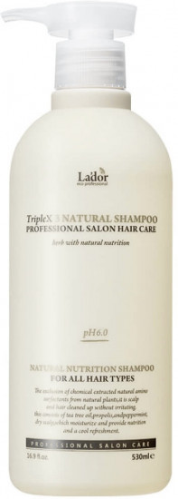 Шампунь с эфирными маслами бессульфатный органический «Triplex Natural Shampoo»