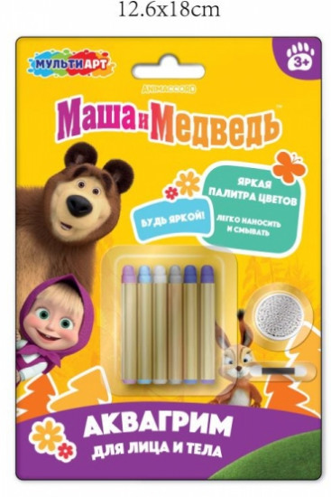 Аквагрим Маша и Медведь МА