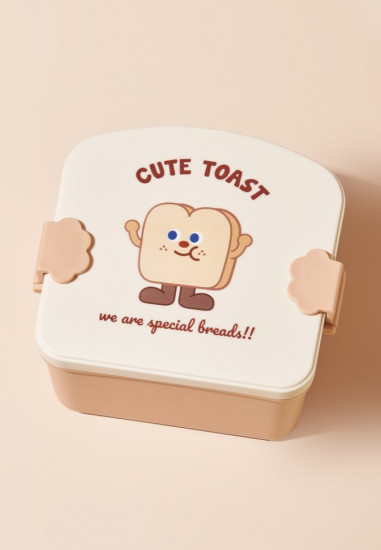 Ланчбокс с ложкой и вилкой «Cute toast»