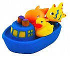Игрушка резиновая Веселое путешествие (набор из 4шт, синий)