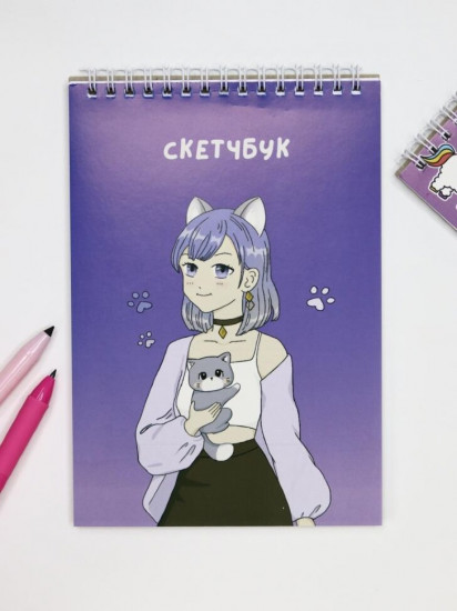 Скетчбук «Cute cat Girl»