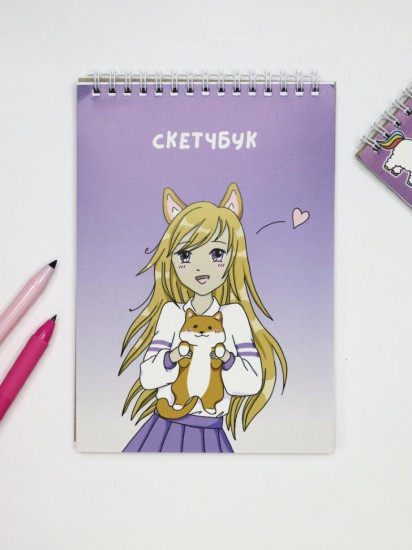 Скетчбук «Love corgi girl»