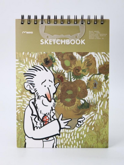 Скетчбук «Vincent with sunflowers»