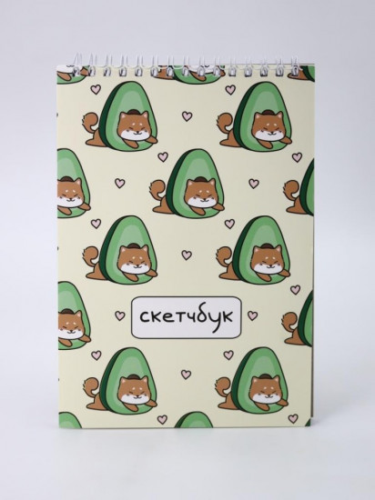 Скетчбук «Many shiba inu avocado»