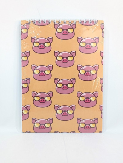 Скетчбук «Many cool pigs with glasses»