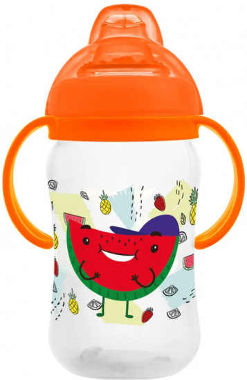 Бутылочка-поильник с силиконовым носиком и ручками «Watermelon»