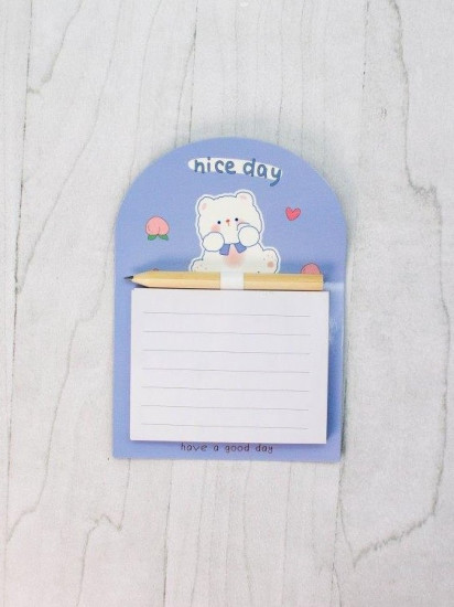 Блок для записей с карандашом магнитный «Nice day»