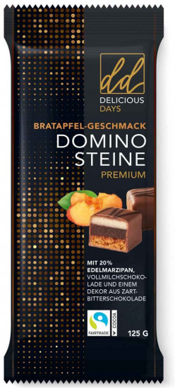 Батончик глазированный с начинкой из абрикоса, марципана и печенья «Domino Steine»