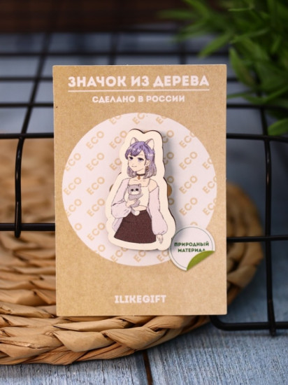 Значок «Cute cat Girl»