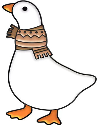 Значок «Goose and scarf»