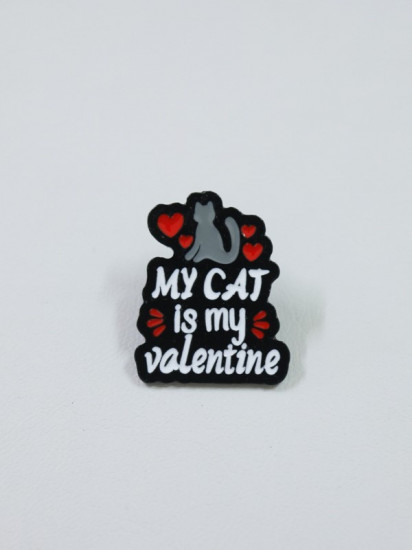 Значок «The cat is My Valentine»