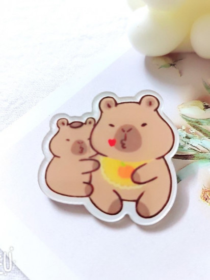 Значок «Capybaras and the Duck»