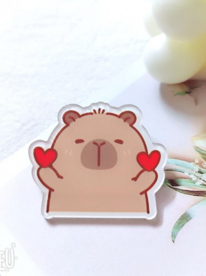 Значок «Capybara Sends Hearts»