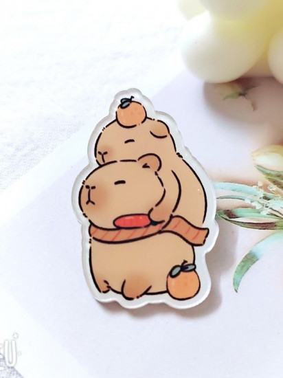 Значок «Capybaras in a Scarf»