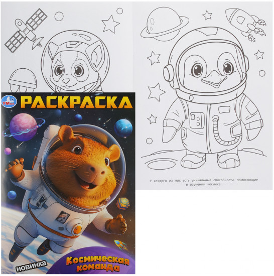 Раскраска «Космическая команда»