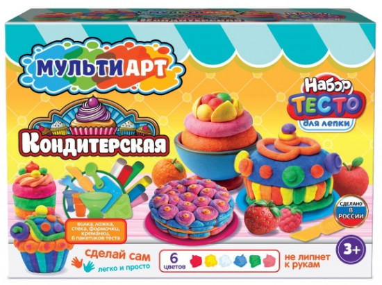 Набор с тестом для лепки и формочками «Кондитерская»