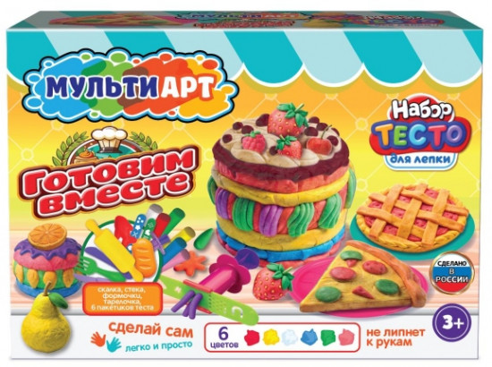 Набор с тестом для лепки и формочками «Готовим вместе»
