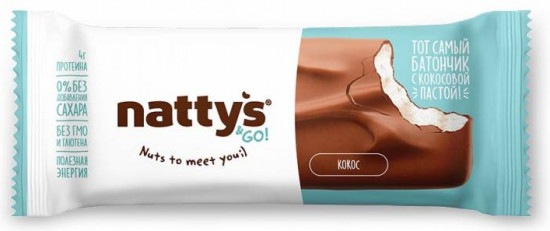 Шоколадный батончик с мякотью кокоса в шоколаде «Coconattys»