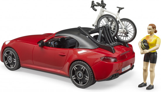 Автомобиль спортивный с фигуркой и велосипедом «Roadster»
