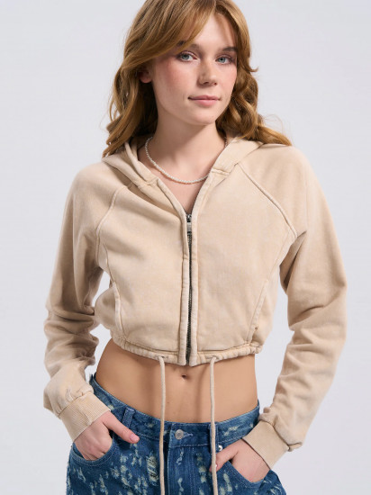 Толстовка женская утепленная с вареным эффектом