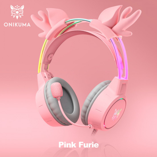 Наушники игровые Onikuma Pink Furie