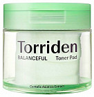 Пэды для лица очищающие гипоаллергенные «Balanceful Cica Toner Pad»