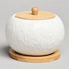 Сахарница с крышкой на деревянной подставке «Meadow»