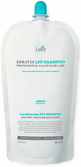 Бессульфатный кератиновый шампунь «Keratin Lpp Shampoo»