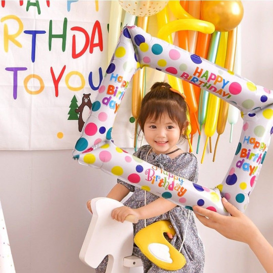 Воздушный шар «Рамка для фото. Happy Birthday»