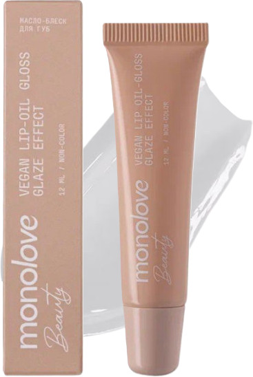 Масло-блеск для губ «Beauty Vegan Lip-Oil Gloss Glaze Effect», тон Non-color