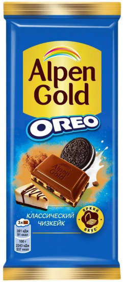 Шоколад молочный «Oreo и классический чизкейк»