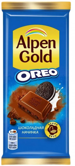 Шоколад молочный «Oreo с шоколадной начинкой»