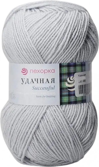 Пряжа для вязания «Удачная», 08 серый
