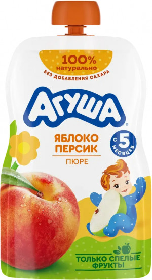 Пюре фруктовое «Яблоко-персик»