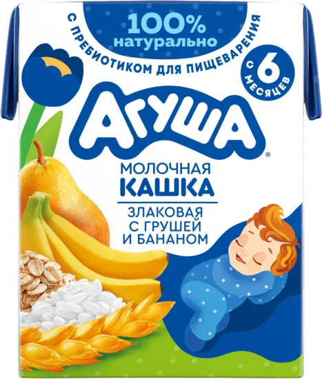 Каша молочная злаковая с грушей и бананом «Засыпай-ка»